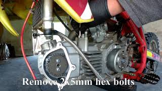 Pitbike head and piston change YX 160 [upl. by Ttenrag]