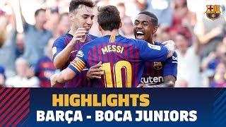 HIGHLIGHTS FC Barcelona – Boca Juniors 30 Gamper Trophy [upl. by Alegna]