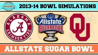 Allstate Sugar Bowl Alabama vs Oklahoma NCAA Football 14 [upl. by Maurita]