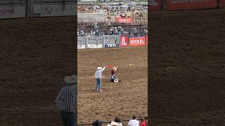 The goat wins at National High School Finals Rodeo rodeo Goat Tying Roping in Wyoming 🐐 [upl. by Viv]