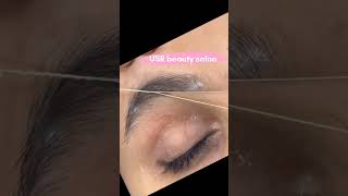 Eyebrows threading 🧵 tutorial 👀youtubeshorts eyebrowtutorial shrots [upl. by Nailij530]