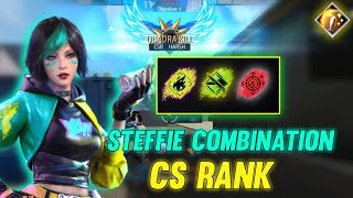 Steffie Best Character Combination For CS Rank  FreeFire Max [upl. by Reyam]