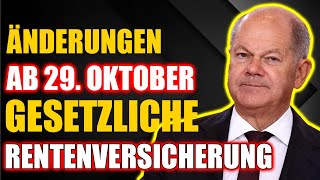 Rentenreform ab 29 Oktober Was ändert sich für Rentner [upl. by Alius]