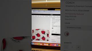 SALE Coach Strawberry Print cosmetic Pouch Coach Strawberry Swinger 20 Coach Mini Skinny ID case [upl. by Leima40]