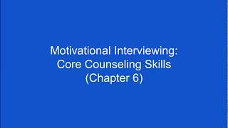 Motivational Interviewing OARS Skills [upl. by Icul]