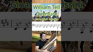 William Tell Overture Allegro Vivace Gioachino Rossini  Tuba Part 1 brass orchestra tuba [upl. by Netsirk]