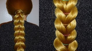 Zopf Frisur zum selber machen für mittellange Haare für KinderhaareEASY BraidPeinados rapidos [upl. by Dale]