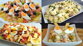 4 Ensaladas de Patata fáciles y deliciosas Recetas Rápidas y Económicas [upl. by Tolman701]