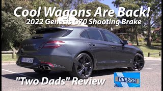 2022 Genesis G70 Shooting Brake  quotCool Wagons are Backquot  quotTwo Dadsquot Review  BRRRRM Australia [upl. by Carrelli]