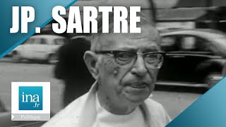 1970  Arrestation de Jean Paul Sartre pour délit dopinion  Archive INA [upl. by Novyar642]