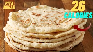 26 CALORIE PITA BREAD RECIPE Low calorie bread recipe [upl. by Enattirb]