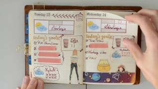 Midori TN  September planner flipthrough [upl. by Ocramed]