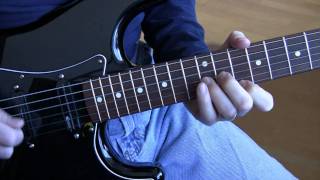 Part 10 With or Without You U2 Guitar Tutorial  Lesson  Transition Riff before Harmonics [upl. by Yrailih]