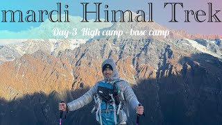 Mardi Himal Trek day3  highcamp to base camp  BinodRimal3413 [upl. by Esirrehc]