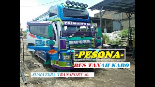 PESONA BUS TANAH KARO NEW SUMATERA TRANSPORT 30 [upl. by Scharff]