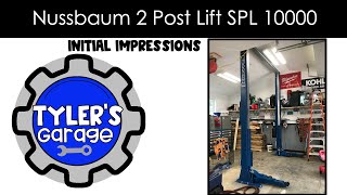 Nussbaum SPL10 2 Post Lift USA Made Initial Review v2 [upl. by Charry]