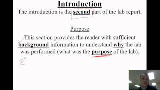 Video 12  How To Write A Lab Report  Introduction [upl. by Ijuy]