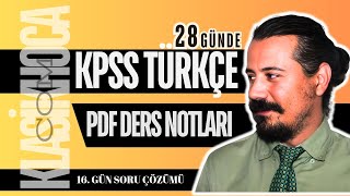 Noktalama İşaretleri Soru Çözümü  2025 KPSS TÜRKÇE  16GÜN [upl. by Auginahs624]