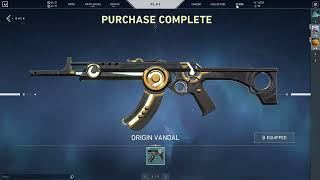 Buying My First Skin In Valorant ORIGIN VANDAL [upl. by Hannaoj560]