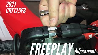 Throttle FREEPLAY Adjustment  2021 Honda CRF125FB Vid 6 [upl. by Yleve205]