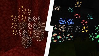 TEXTURA QUE DEIXA MINÉRIOS BRILHANDO  NEW GLOWING ORE PACK MCPE 118 [upl. by Anaugal]