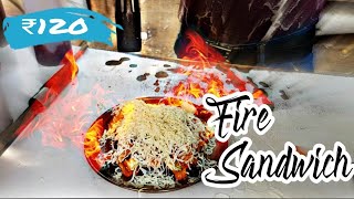 Have you tasted 😮 CHEESY FIRE SANDWICH  Sandwich making Indian Street Food  Mumbai [upl. by Llesig]