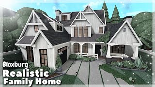 BLOXBURG Realistic 2Story Family Home Speedbuild  Roblox House Build [upl. by Sokcin971]