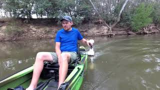 54lb Watersnake Electric Trolling motor on a Native Watercraft Ultimate FX 12 [upl. by Anairad]