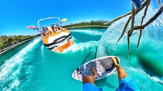 Epic Wakesurfing Stunts on a Private Lake Austin Keen [upl. by Aissilem]