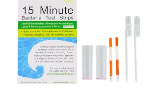 Bacteria Test Strips 15 Minute for Rivers Lakes Pools amp Spa 2 tests [upl. by Akins]