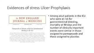 Stress Ulcer Prophylaxis [upl. by Odeen]