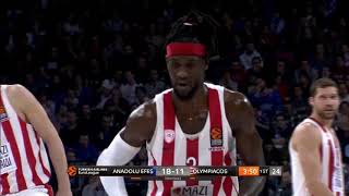 Briante Weber highlights Anadolu EfesOlympiacos 7565 [upl. by Lisandra510]