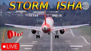 STORM ISHA LIVE Birmingham Airport 21012024 aviation [upl. by Rovelli430]