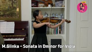 Serina10yrsViola비올라 MGlinka  Sonata in Dminor for Viola [upl. by Pat91]