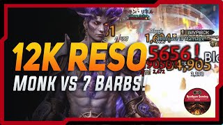 12k Reso Monk Whale Vs 7 Barbs  MONK IS BACK  Diablo Immortal [upl. by Acinor]