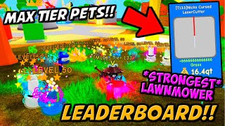 MAX TIER PETS NEW REBIRTH TICKETS  Lawn Mowing Simulator Roblox [upl. by Moreta]