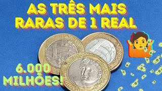 AS TRÊS MAIS RARAS E VALIOSAS DE 1 REAL [upl. by Eanaj]