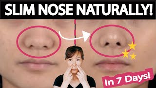 RESHAPE YOUR NOSE TO BE SHARPER AND SMALLER NATURALLY AS WE AGE OUR NOSES SAG LETS FIX THIS [upl. by Tnomed277]