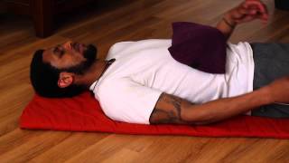 Diaphragmatic breathing with sandbag [upl. by Amar]