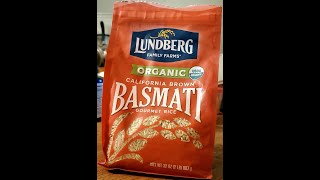 Lundberg Family Farms Organic California Brown Basmati Gourmet Rice Review [upl. by Anaynek781]