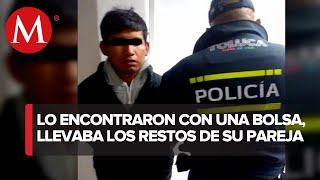 Cae presunto feminicida en Toluca cargaba los restos de la víctima en una bolsa [upl. by Anoek]