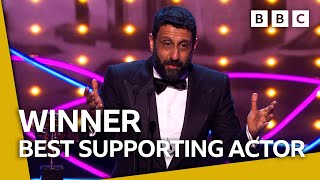 Adeel Akhtar wins Best Supporting Actor for Sherwood  BAFTA TV Awards 2023  BBC [upl. by Eslehc]