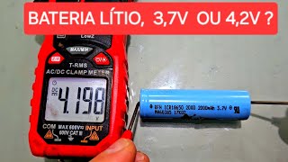 BATERIA LITIO 37V OU 42V  QUAL É A REAL VOLTAGEM [upl. by Yt]