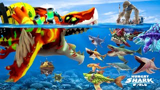 BIG NUCLEAR MELTDOWN SHARK EAT ALL SHARK HUNGRY  BIG KEMPY FOOT  HUNGRY SHARK WORLD GAMEPLAY [upl. by Iormina]