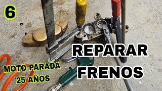 6 ⚒️ Reparar PINZAS de FRENO Moto agarrotadas y sacar pistones 🚀 Yamaha TDR 250 parada 25 años [upl. by Eulalie752]