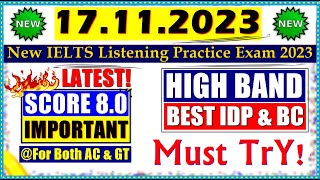 IELTS LISTENING PRACTICE TEST 2023 WITH ANSWERS  17112023 [upl. by Relyhs]