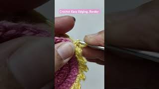 Crochet Easy Edging Border How To Tutorial [upl. by Eelirak61]