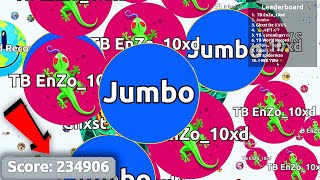 Agario 234906  LEGENDARY SOLO AGARIO GAMEPLAY World Record [upl. by Ahtiuqal]