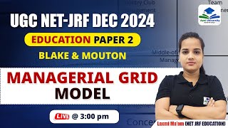 Managerial Grid Model  Blake amp Mouton  Education  Paper2  NET  Apni University  By Laxmi Mam [upl. by Dirgni]