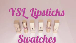 YSL Lipstick CollectionSwatches [upl. by Edlihtam543]